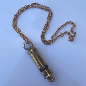 Vintage Police Whistle Necklace